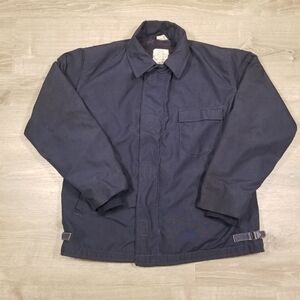 US Navy Shipboard Cold Weather Flame Resistant Deck Jacket Large Navy Blue
